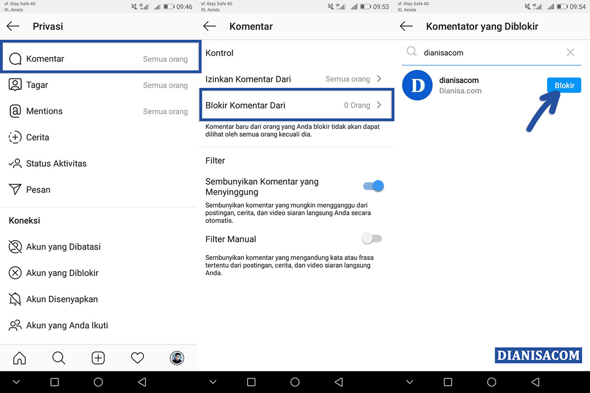 3 Cara Memblokir Teman Instagram Blokir Akun Komentar Daftar Blokir