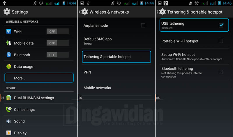 pc usb setting Menjadi Setting Ponsel Android PC Laptop Modem Cara atau