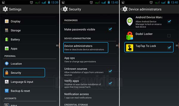 Mengunci Layar Android Tanpa Menekan Tombol Power