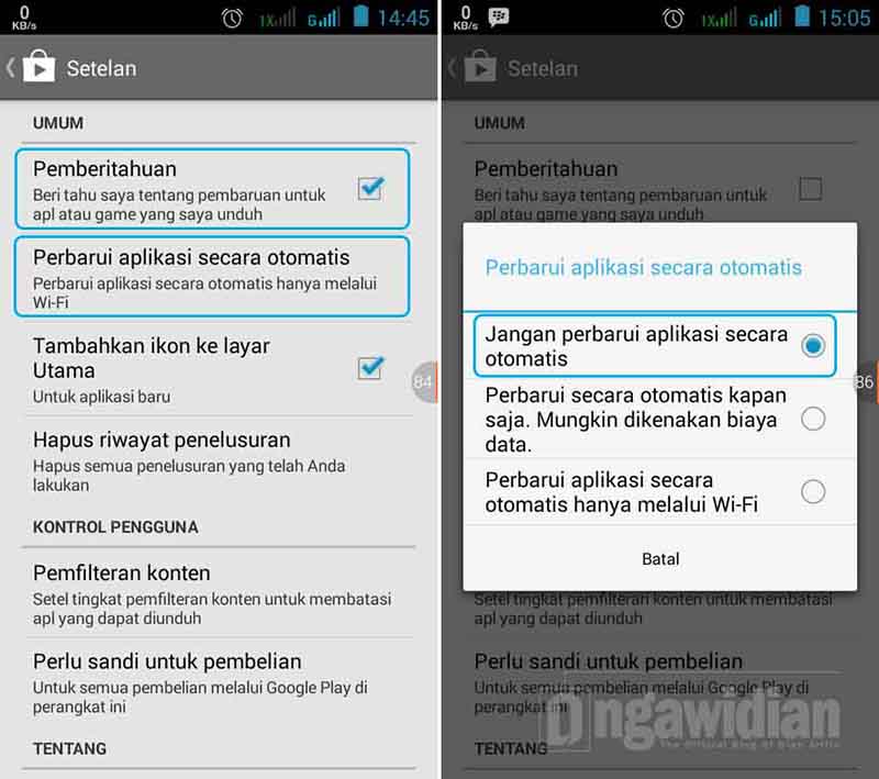 Menghentikan Auto Update Aplikasi Android