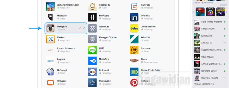 Cara Remove Aplikasi Instagram di Facebook
