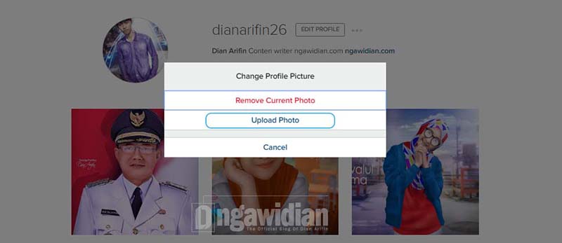 Cara Mengganti Foto Profil Instagram Lewat PC - Dianisa.com