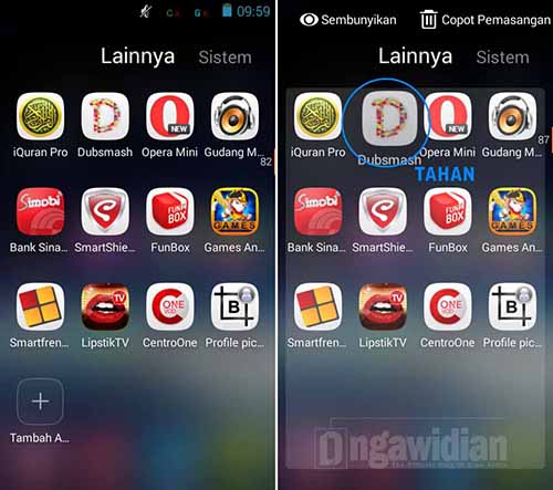Menyembunyikan Aplikasi Android