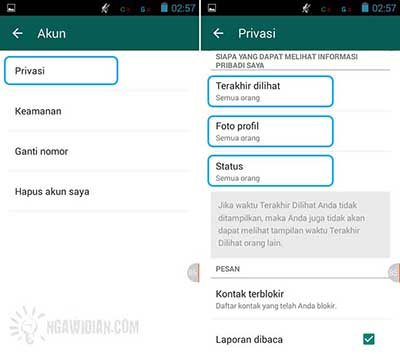 Atur Privasi WhatsApp 