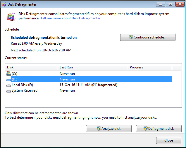 Disk Defragment