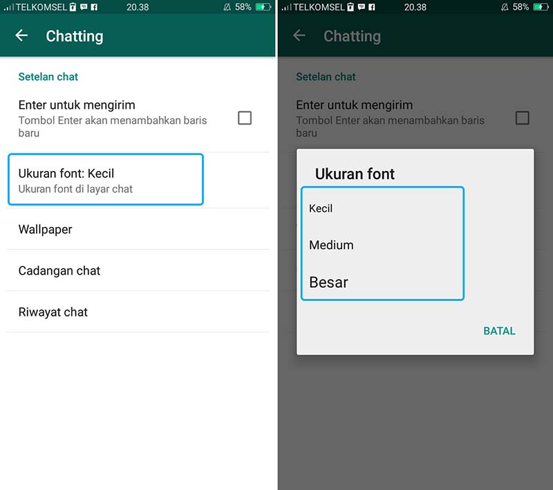 Cara Mengubah Ukuran Font WhatsApp di HP Android - Dianisa.com