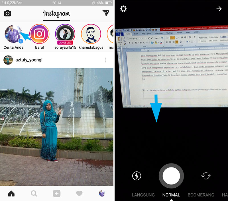 Geser Jari Anda Ke Bawah