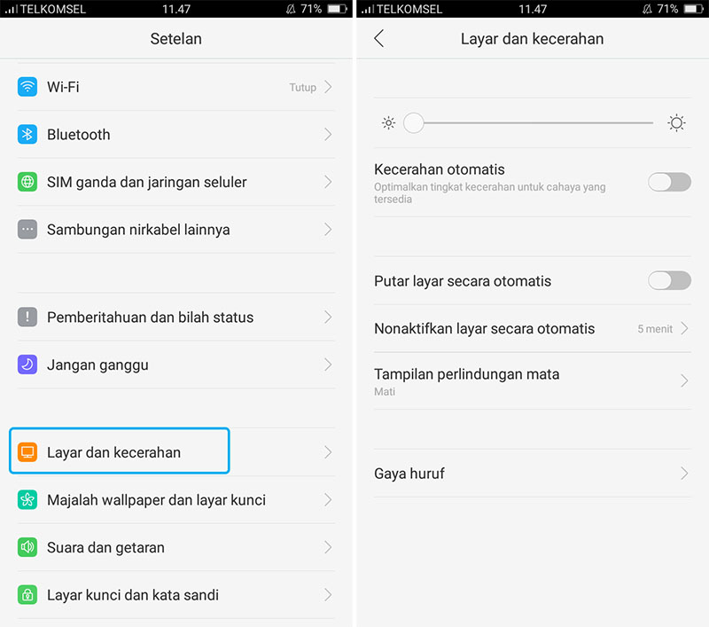 Cara Mengatur Tingkat Kecerahan Layar Android Gampang