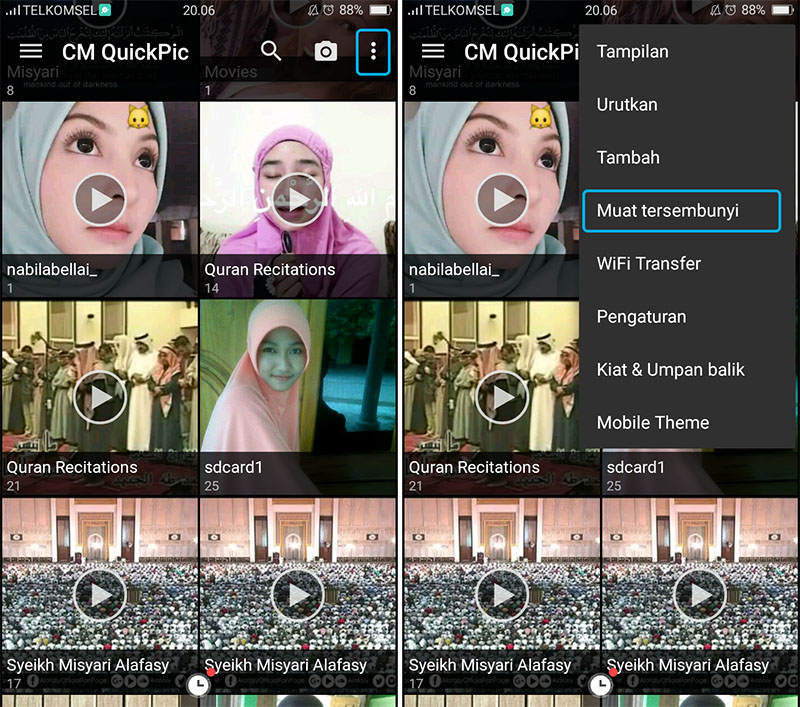 Muat Foto dan Video Tersembunyi