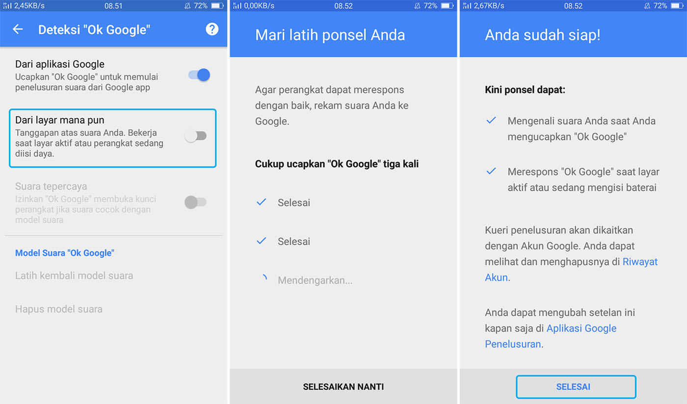 Ucapkan Ok Google 