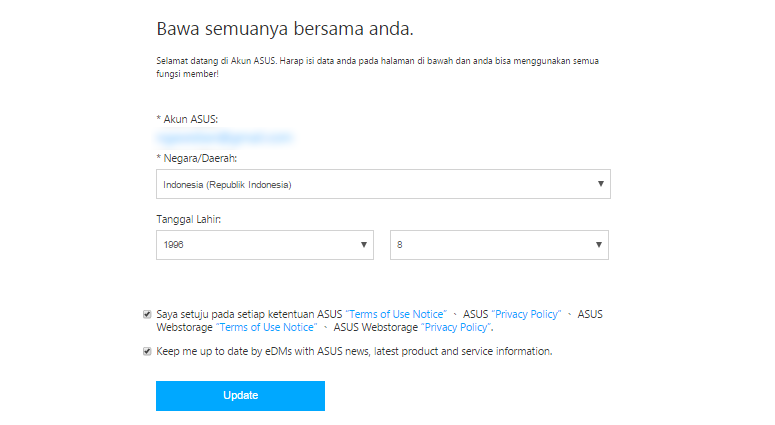 Konfirmasi Akun ASUS ZenTalk Indonesia