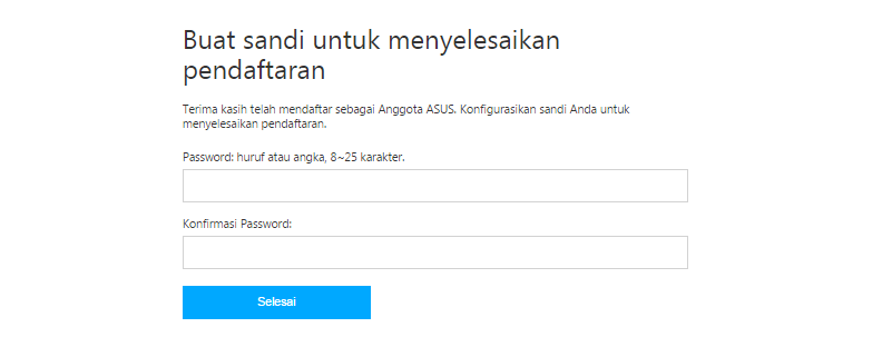 Buat Password ASUS ZenTalk Indonesia