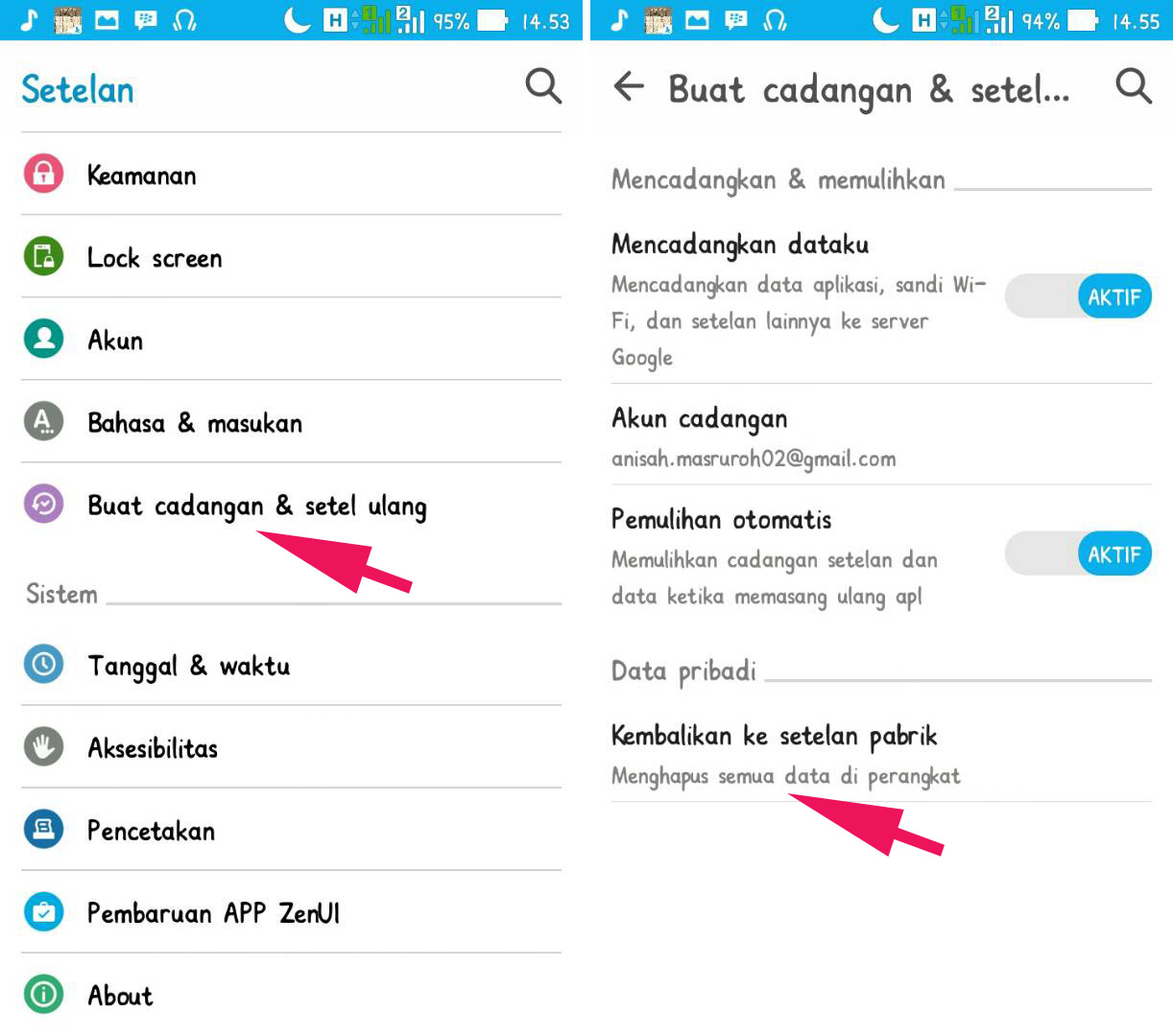 Cara Hard Reset Hp Asus Semua Tipe Lengkap