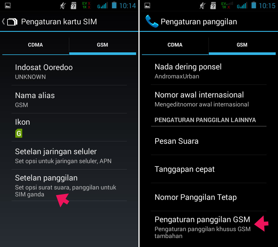 Setting Private Number di Smartfren Andromax 2