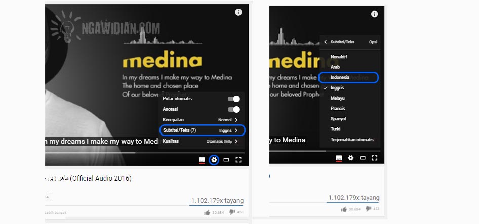 Cara Menampilkan Subtitle Youtube 2