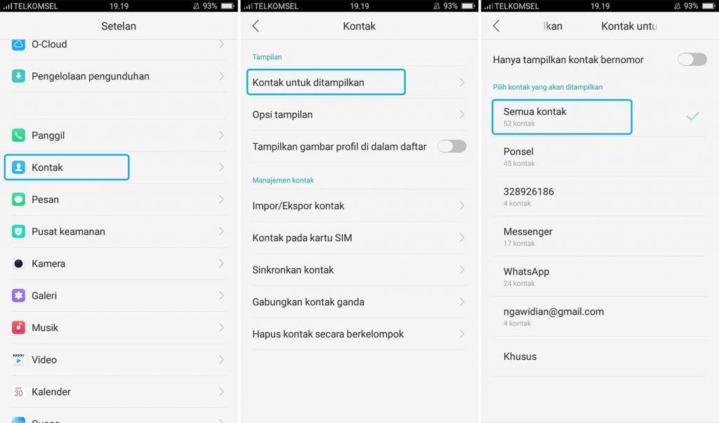 Cara Menyimpan Kontak Di Kartu Sim