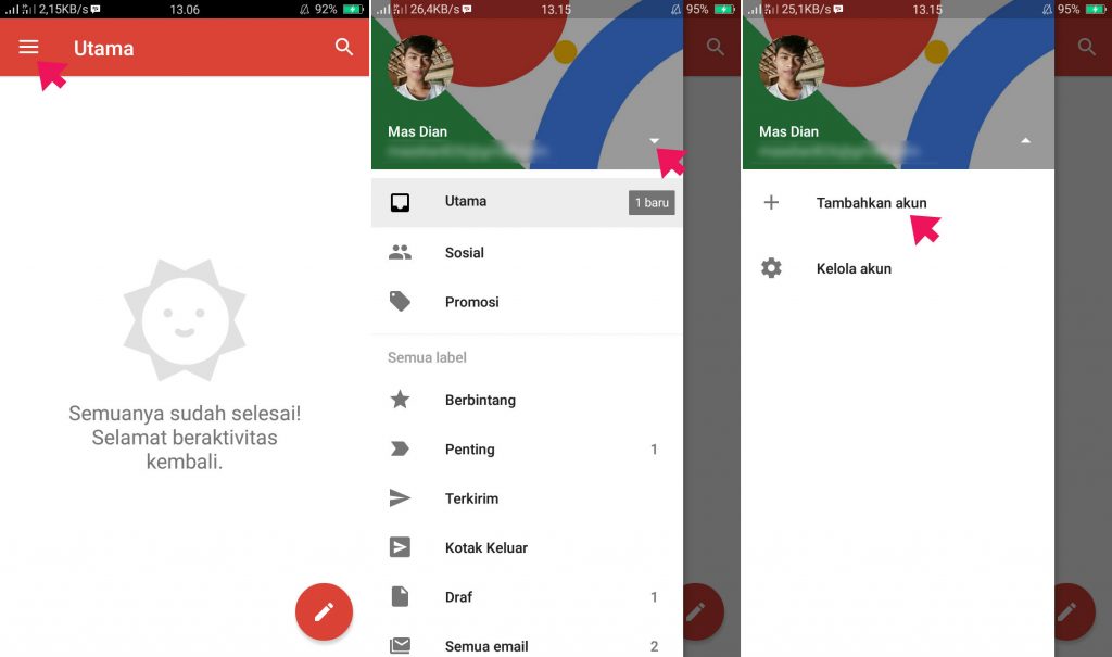 Tambahkan Akun Gmail di Android