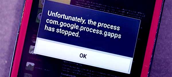 The Process com.google.process.gapps Has Stopped