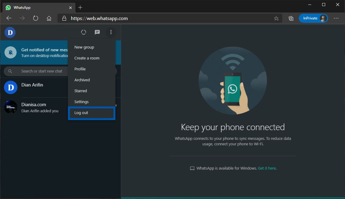 3 Cara Keluar Akun WhatsApp Web