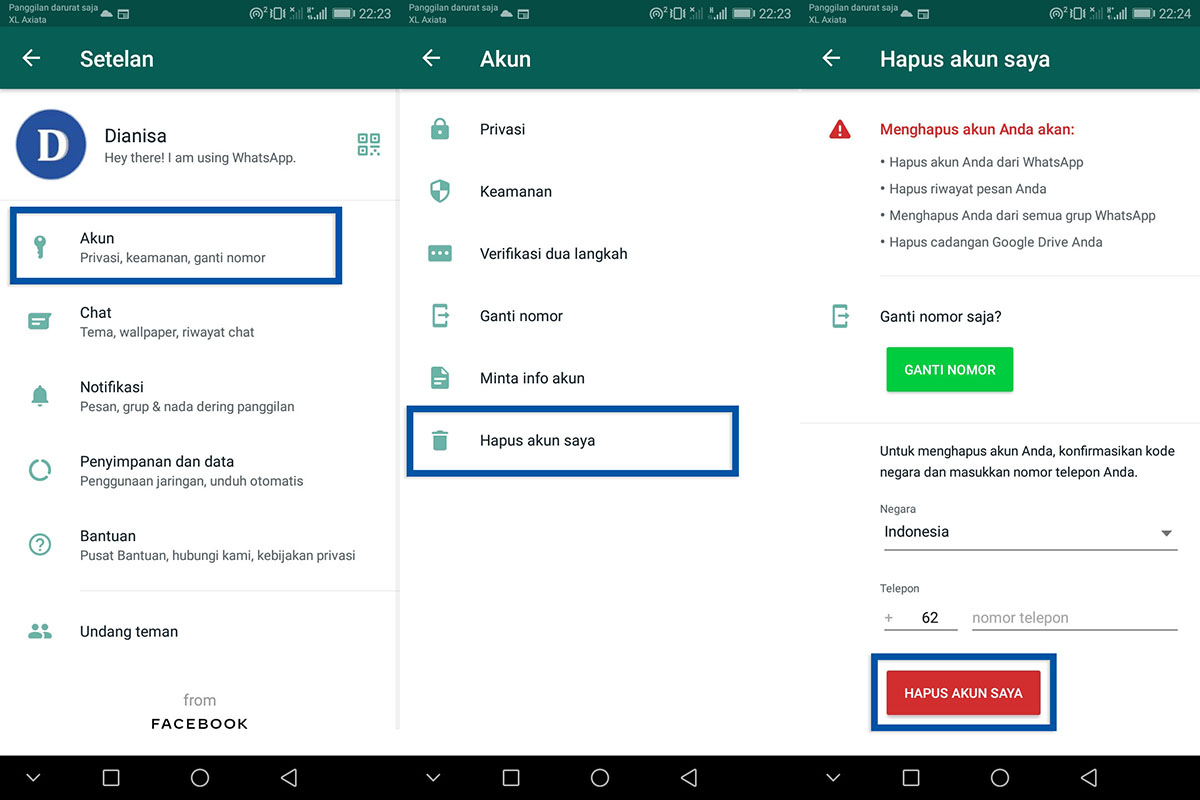 7+ Cara Menghapus Akun WhatsApp Di Android & IPhone (iOS)