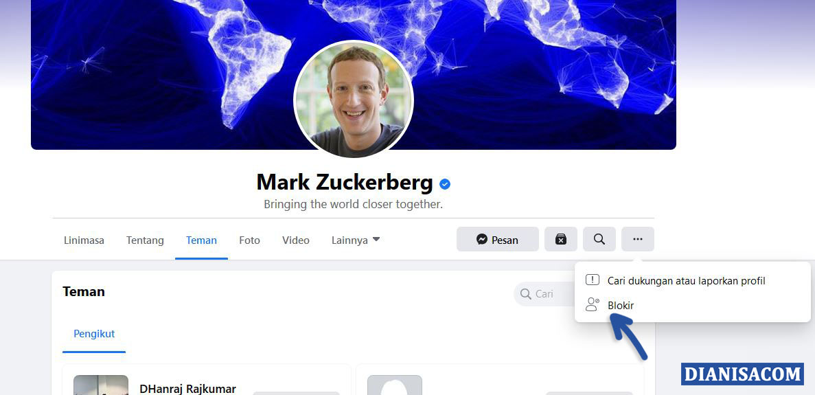 1 Blokir Pengguna Facebook