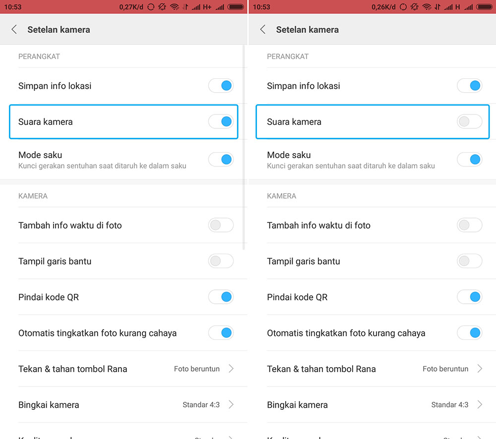 Matikan Suara Kamera