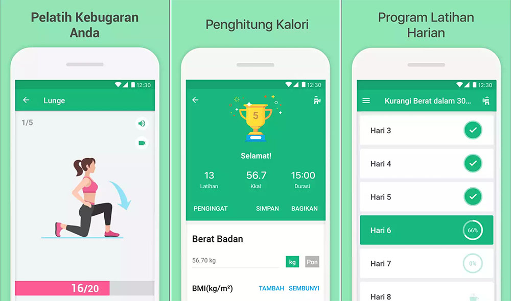 17+ Aplikasi Olahraga Android & IOS Terbaik, Buat Pembentukan Badan