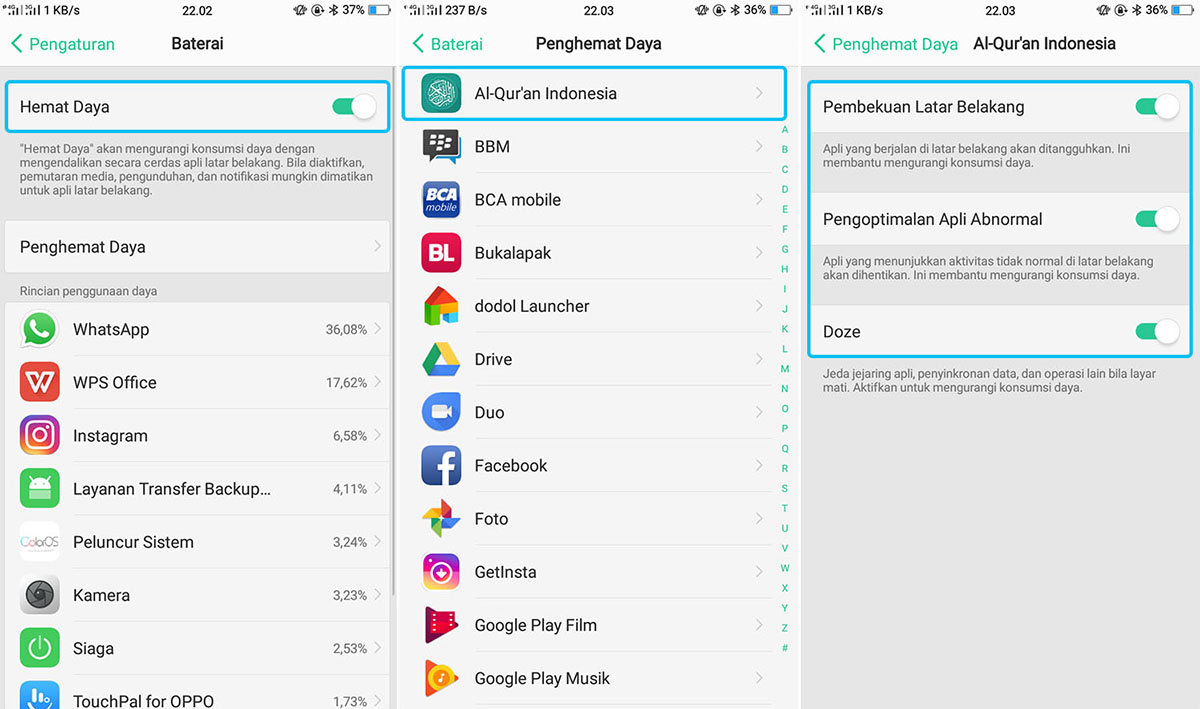 Cara Menghemat Penggunaan Daya Baterai OPPO A71 - Dianisa.com