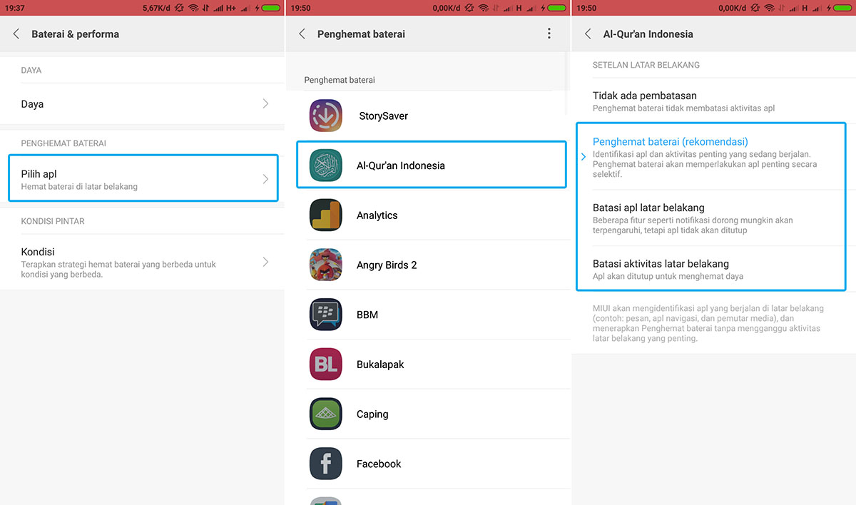 Hemat Baterai Pada Aplikasi Xiaomi