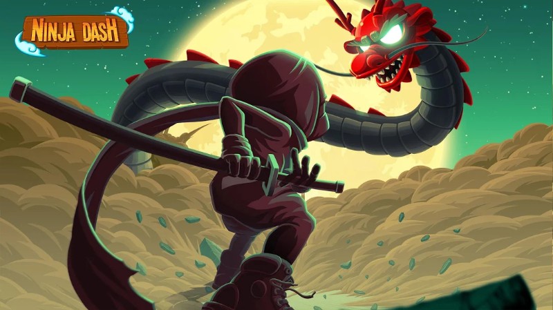 Ninja Dash - Ronin Shinobi Lari, lompat dan tebas