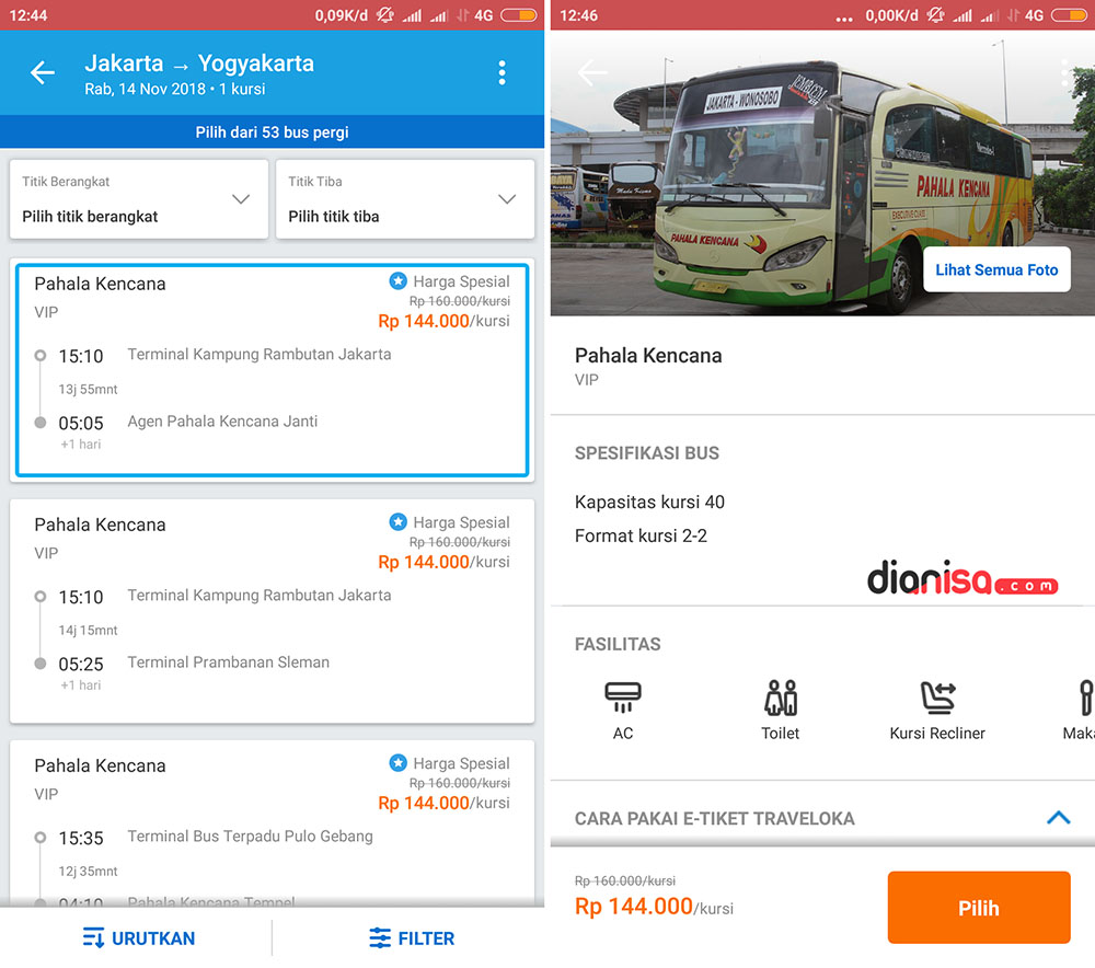 Bus Jakarta - Yogyakarta - Traveloka 3
