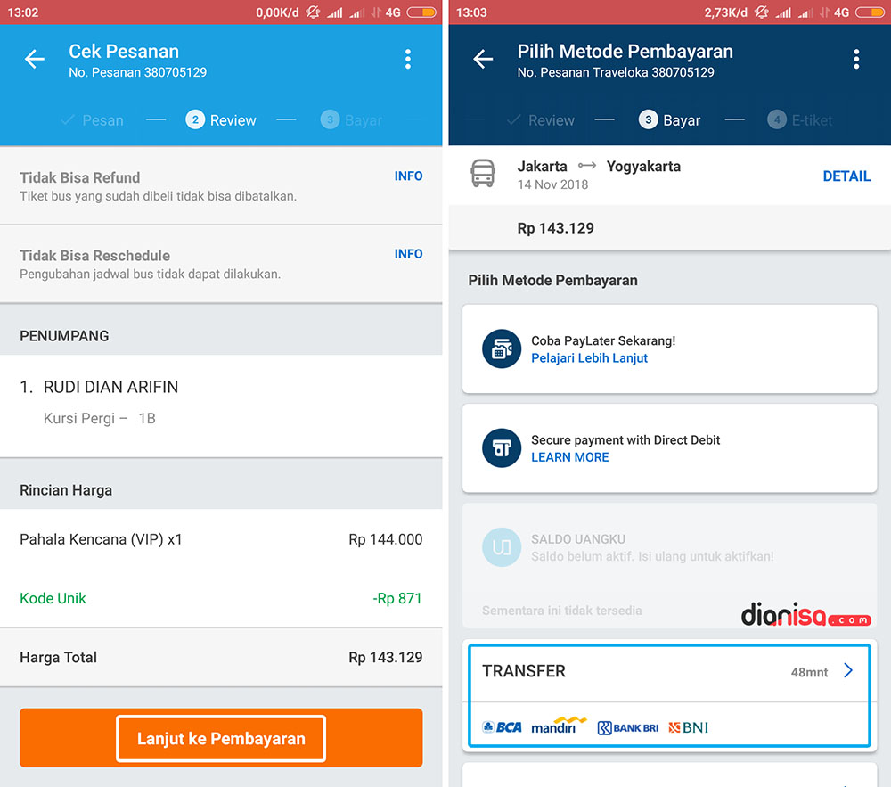 Transfer Pembayaran Tiket - Traveloka 6