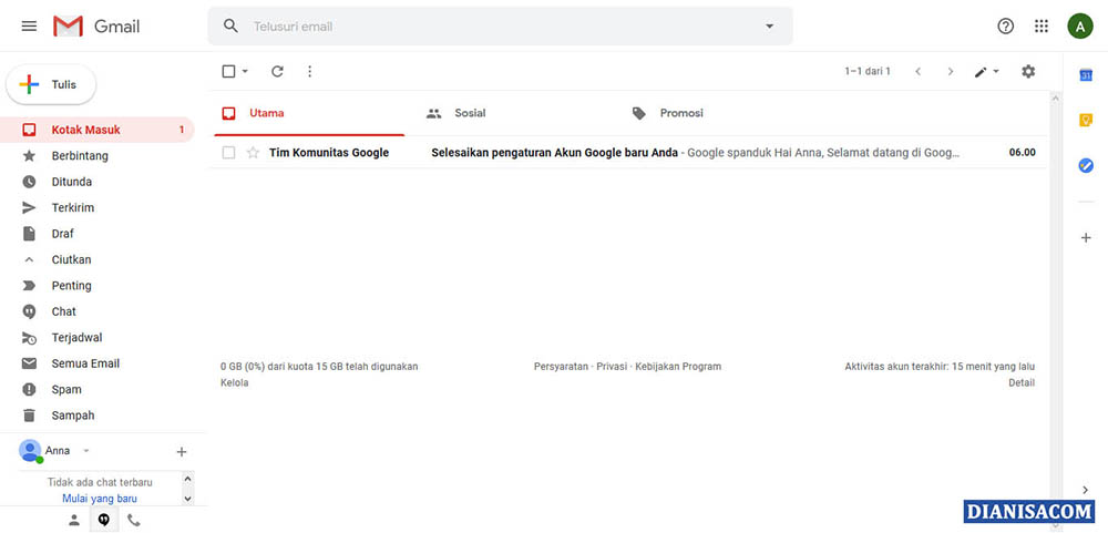 1. Mengenal Menu Gmail