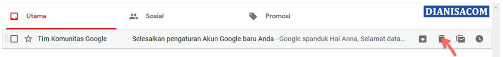 1. Menghapus Pesan Email