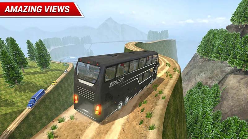 Dari jalan Bis Transportasi Simulator