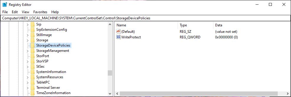 Akses Folder StorageDevicePolicies