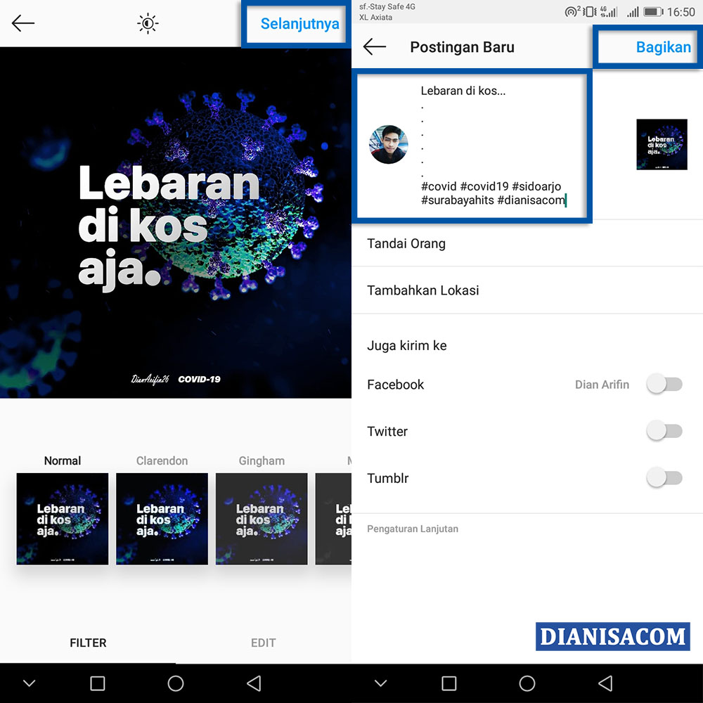 2 Menambahkan Hashtag Instagram