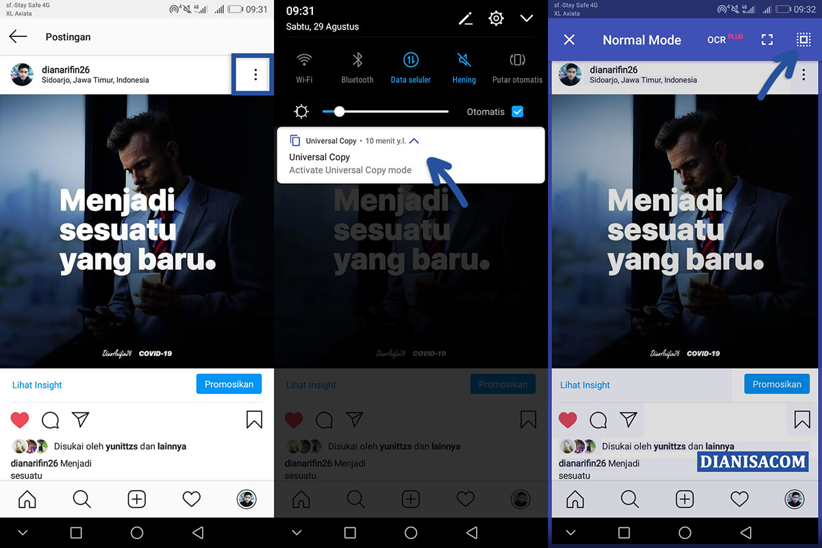 2 Salin Caption Instagram Universal Copy
