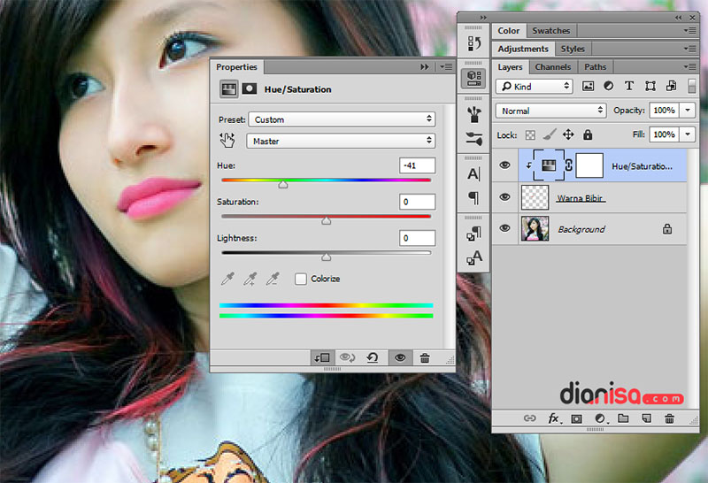 Membuat Bibir Merah Photoshop 4
