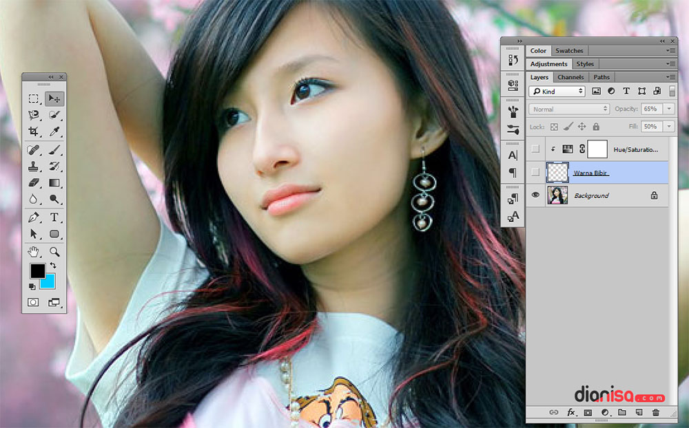 Menjadikan Bibir Merah Photoshop 1