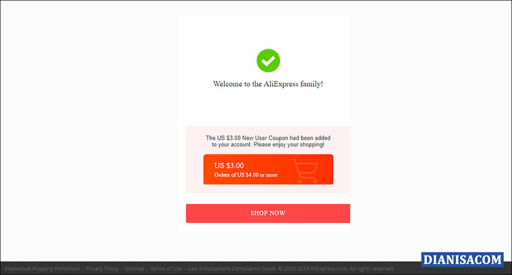 3 Mendaftar Aliexpress