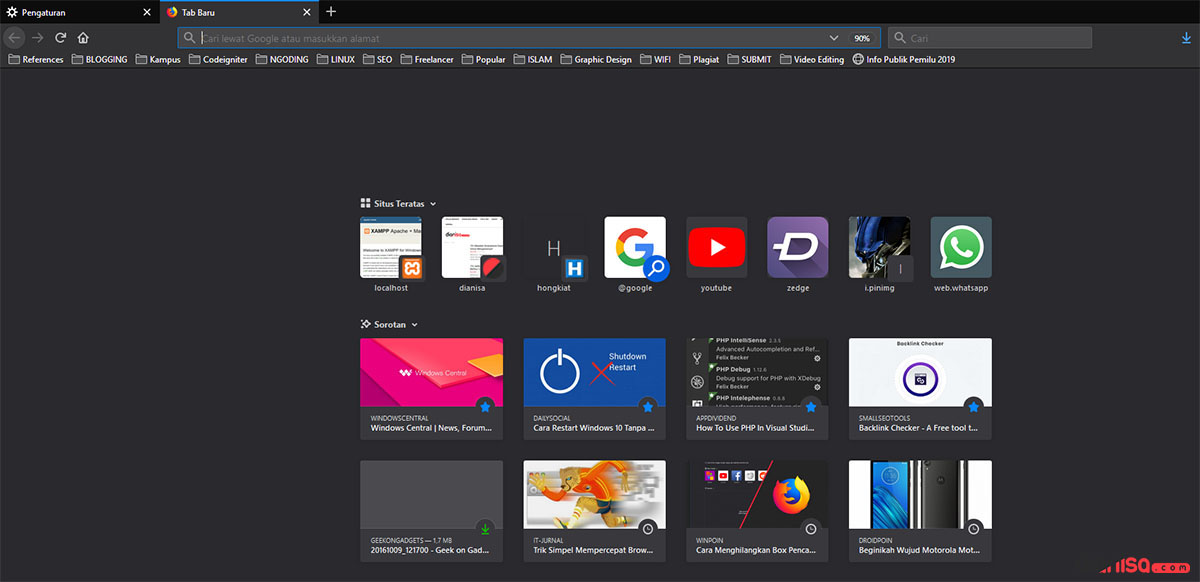 4. Mengganti Box Pencarian Firefox