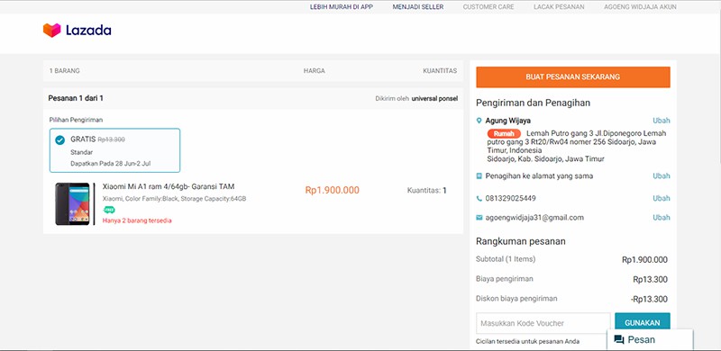 Buat Pesanan Sekarang