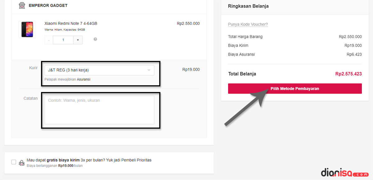 7. Jasa Pengiriman di Bukalapak