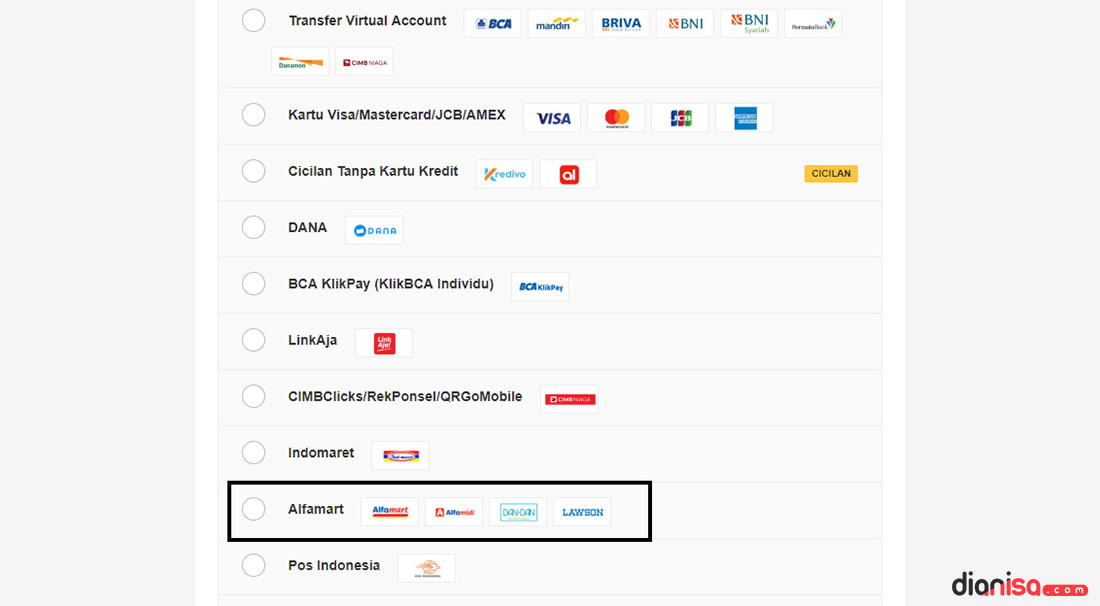 8. Opsi Pembayaran di Bukalapak