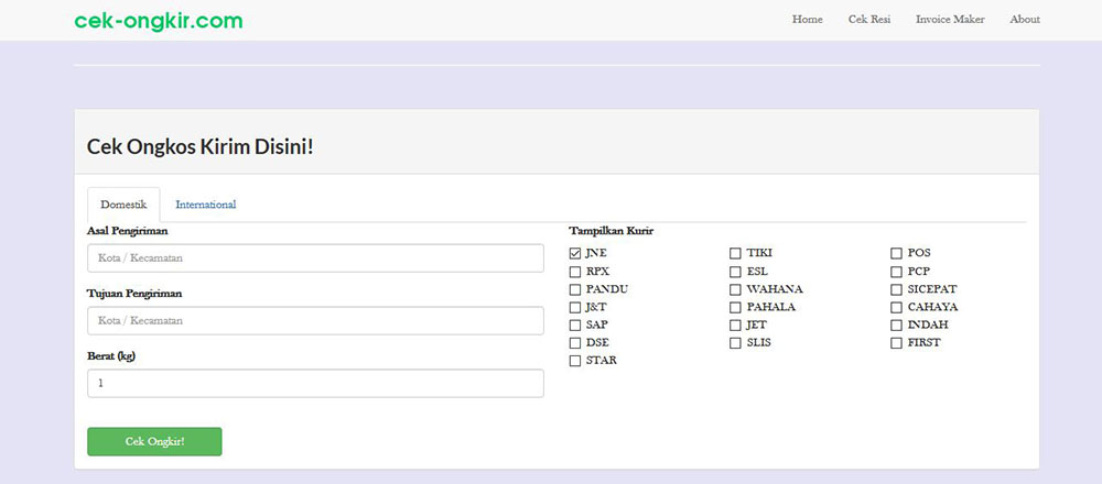 Cek-Ongkir.com