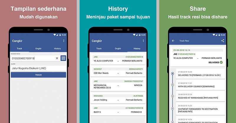 Cek Paket dan Ongkos Kirim