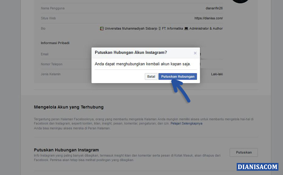 3 Putuskan Hubungan Instagram di Facebook