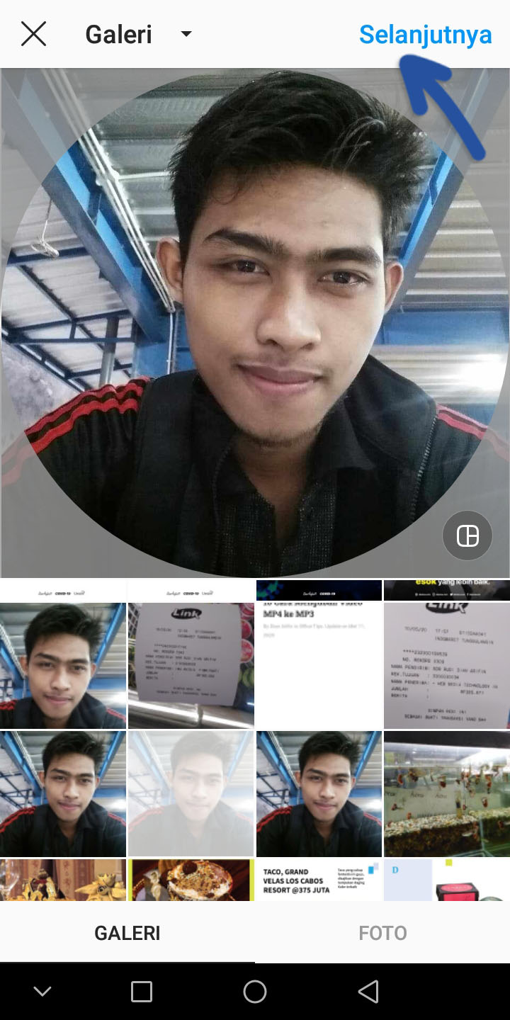 4 Pilih Foto dari Galeri Instagram