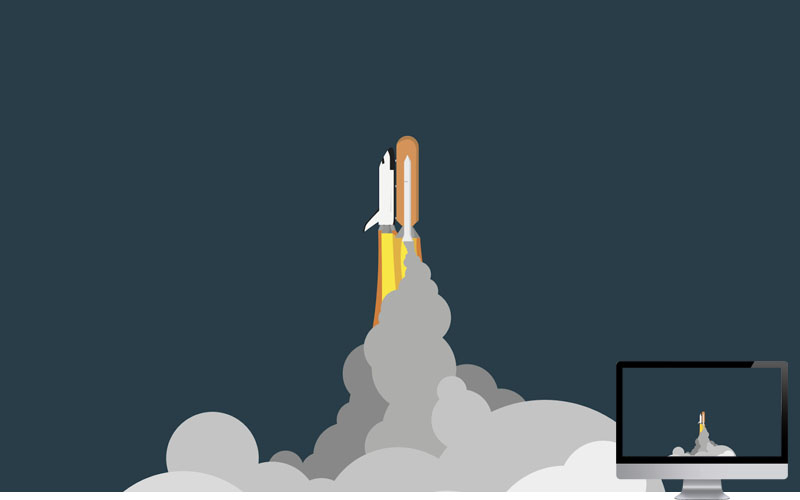 #9 Wallpaper Minimalis Rocket
